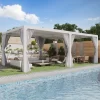 Sleek and durable outdoor pergola with shade and elegance