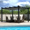 Sleek and durable outdoor pergola with shade and elegance