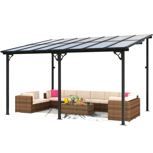  Sleek and durable outdoor pergola with shade and elegance