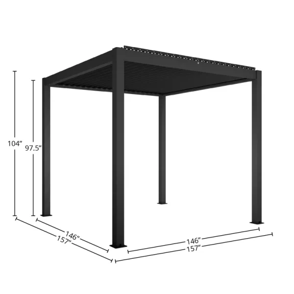 Sleek and durable outdoor pergola with shade and elegance