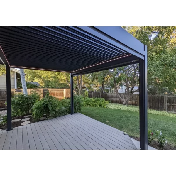 Sleek and durable outdoor pergola with shade and elegance