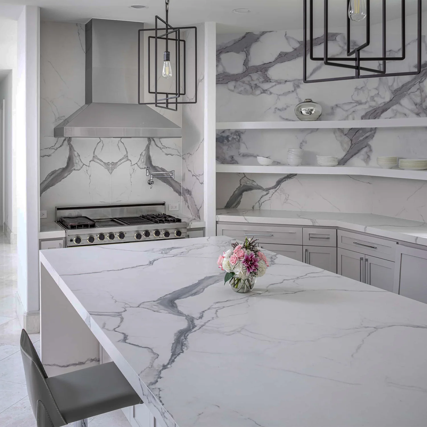Heat resistant natural granite stone fabrication by AZ1 Builders