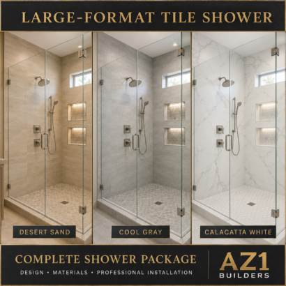 Luxury Three-Style Porcelain Shower Package