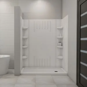 DreamLine Qwall 60" W x 34" D x 75.63" H Framed Shower Stall Kit