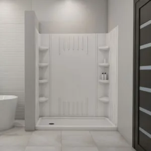 DreamLine QWall 60 x 36 Framed Rectangle Shower Stall and Base
