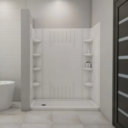 DreamLine QWall 60 x 36 Framed Rectangle Shower Stall and Base