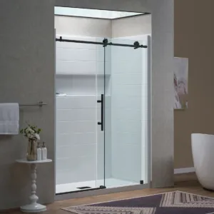 Woodbridge 60 x 32 Shower Kit with Sliding Glass Door Brushed Nickel